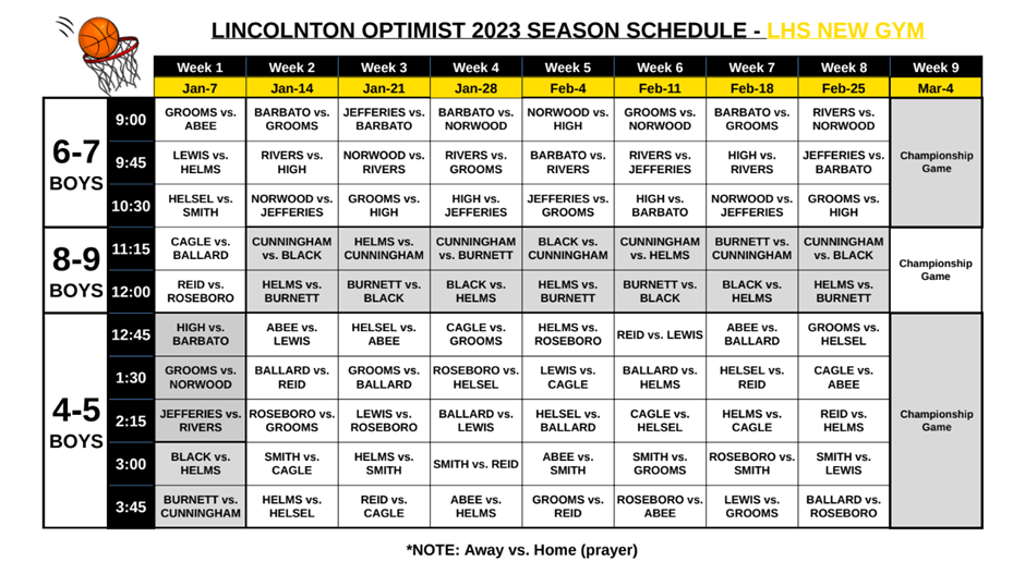 LHS New Gym Schedule
